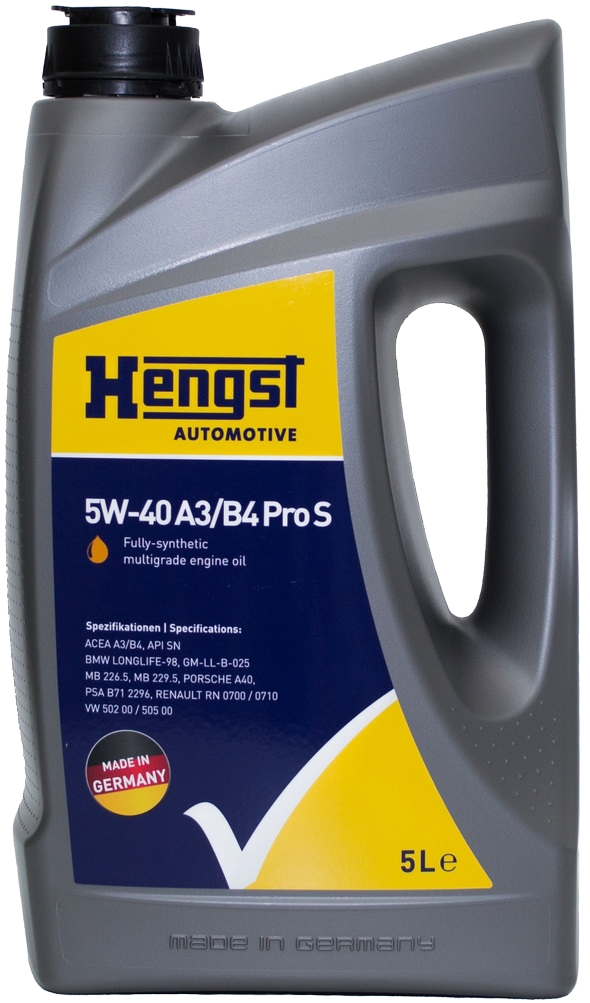 Моторное масло Hengst 5W-40 A3/B4 Pro S, 5л